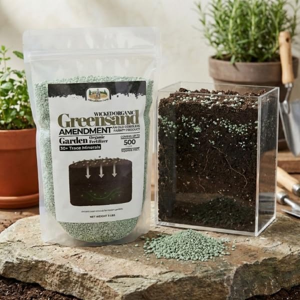 Old Cobblers Farm Greensand Fertilizer Soil - Lawns, Gardens, Trees, Shrubs, Container Plants - Organic, Sustainable Soil Improvement (5 lbs | 10 lbs | 15 lbs | 20 lbs) (5 lbs)