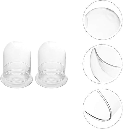 Cabilock 2pcs Clear Glass Bell Jar Cloche Dome Display Centerpiece Decorative Case Tabletop Containers Mini Glass Terrarium Garden Vases for Ferns Succulents Bromeliads