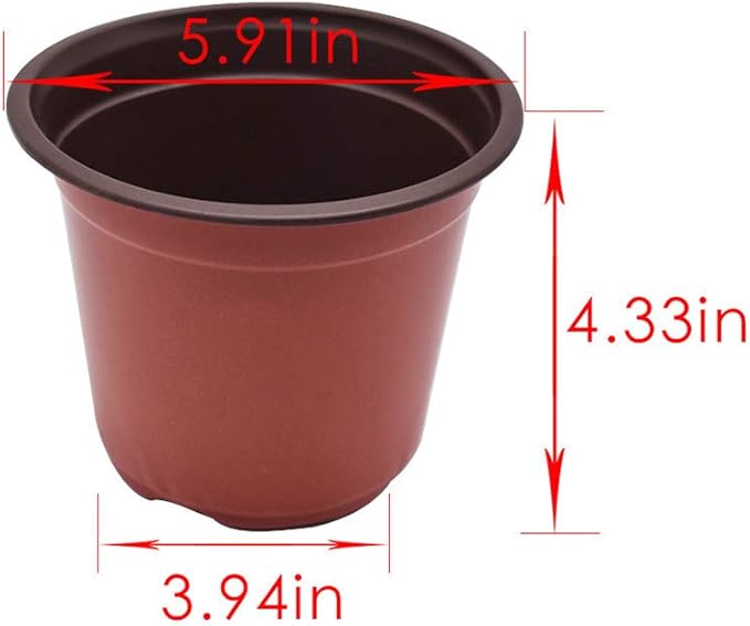 5.9"" Seedling Pots Plastic Plant Containers Replacement for Seeds Germination, Succulents Planting, Seeds Starting 100 Pcs