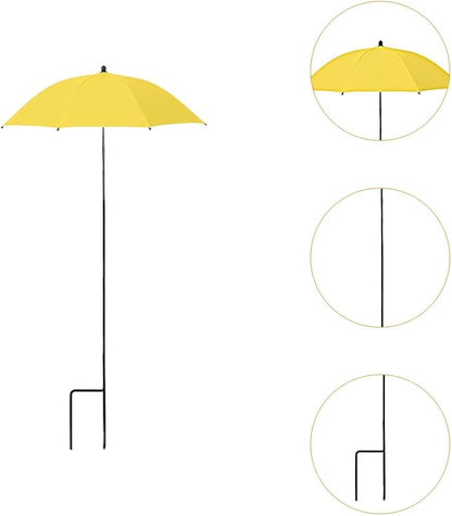 Outdoor Plant Umbrella Plant Protection Umbrella Multipurpose Reusable Sunshades Umbrella for Yard Planters Pot Potted Plants, Yellow