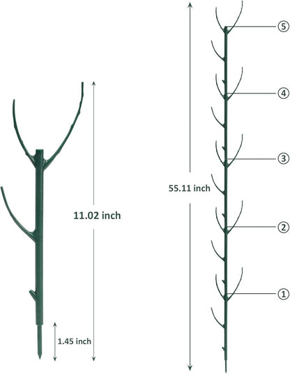 Stackable Twig, 5 Pack Plant Support Frame & Plant Cage Support Rings for Sphagnum, Twig Trellis for Indoor Outdoor Plants Potted Plants Flower Other Climbing Plants