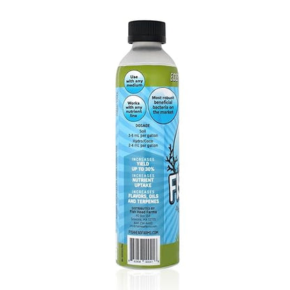 Fish Head Farms Soil Conditioner - Organic Plant Fertilizer for Increased Yield and Flavor - Plant Nutrients for Soil, Hydroponic Farming - Garden Fertilizer - 250 Millimeter with Sticker