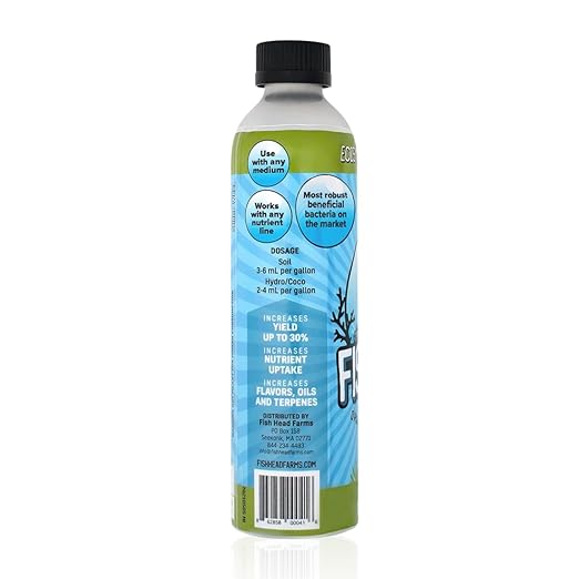 Fish Head Farms Soil Conditioner - Organic Plant Fertilizer for Increased Yield and Flavor - Plant Nutrients for Soil, Hydroponic Farming - Garden Fertilizer - 250 Millimeter with Sticker