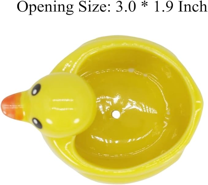 Ceramic Succulent Plant Pot Cactus Plant Pot Flower Pot Container Planter with Drainage Hole Home Office Desk Garden Gift Idea Animal Shaped Flower Pot Cute Vase Pot (Yellow Duck)