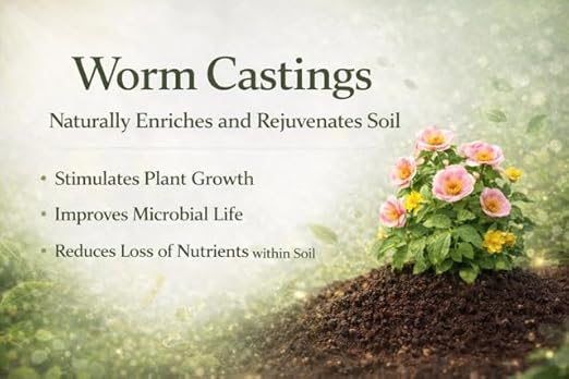 Worm Castings for Plants, 1 QT (1.5lbs). Organic Soil Rebuilder and Plant Fertilizer.