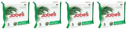 Jobe’s Palm Tree Fertilizer Spikes 10-5-10 Time Release Fertilizer for All Outdoor Palm Trees, 5 Spikes Per Package (4-Pack of 5)