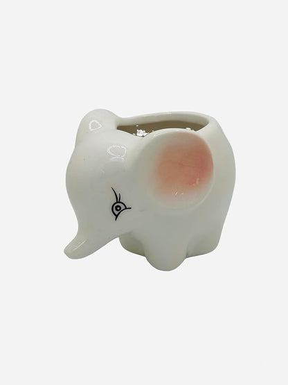 CZ Grain 1 Pot | 3 Inch | Small Succulent Plant Ceramic Animal Pot, Cute Home and Office Decor (Elephant)