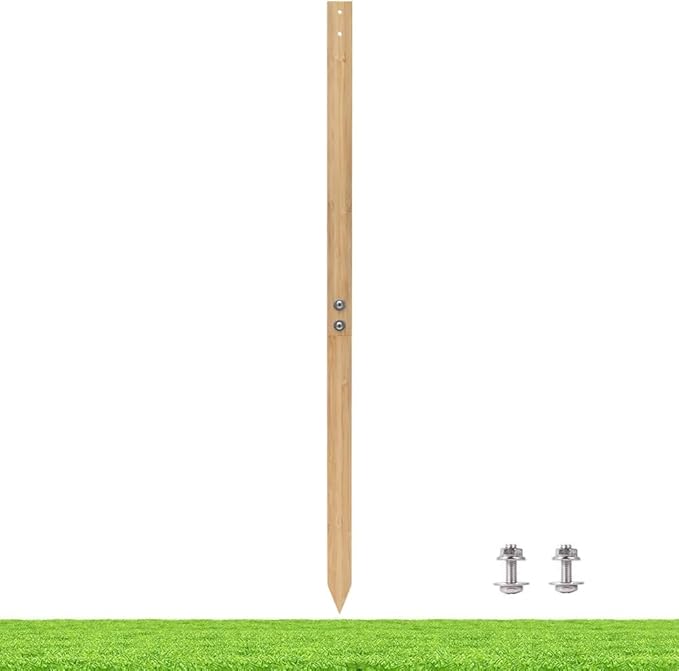 Kichwit Yard Stake for Sign, 27.5"/2.3ft Long Bamboo Stake for Yard Sign, Hardware Included