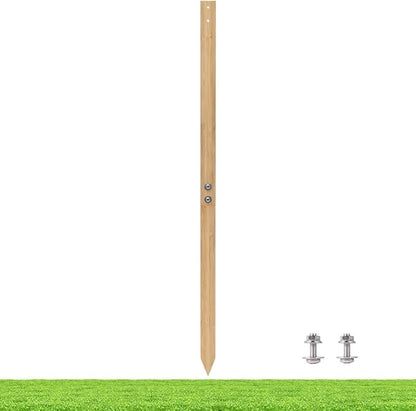 Kichwit Yard Stake for Sign, 27.5"/2.3ft Long Bamboo Stake for Yard Sign, Hardware Included