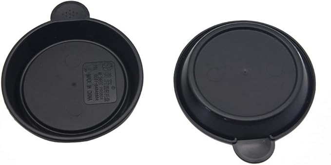 BangQiao 30 Pack 3.15 Inch Plastic Tiny Round Plant Pot Saucer Tray for Indoor and Outdoor Plants, Black