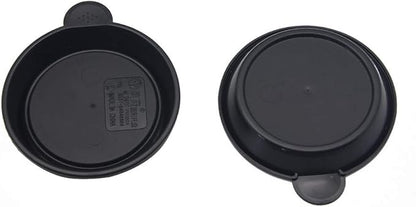BangQiao 30 Pack 3.15 Inch Plastic Tiny Round Plant Pot Saucer Tray for Indoor and Outdoor Plants, Black