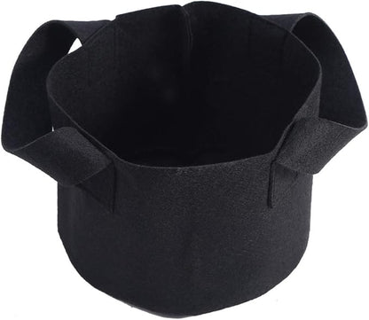 Black Felt Plants Growing Bag, Plant Grow Bags Garden Bag to Grow Vegetables, Vegetable Potato Planter Containers Flower Aeration Planting Pot Container for Planting Potatoes (1 Gallon (14 x 18cm))