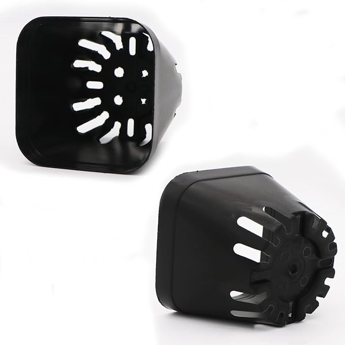 2.5 Inch Plastic Plant Nursery Pots 100 Pcs Seedlings Flower Plant Container Black Seed Starting Pots for Succulents Plants Vegetables Fruits Seedlings Transplanting