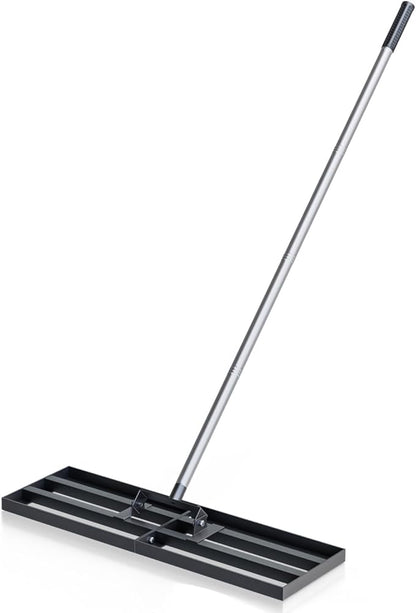 Lawn Leveling Rake 30" x 10" with 78" Adjustable Stainless Steel Handle - Heavy Duty Wide Leveling Tool for Large Areas, Grass & Soil Leveler