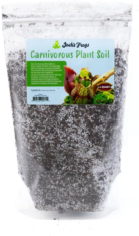Josh's Frogs Carnivorous Plant Soil - Venus Fly Traps/Pitchers/Sundews (1 Quart)