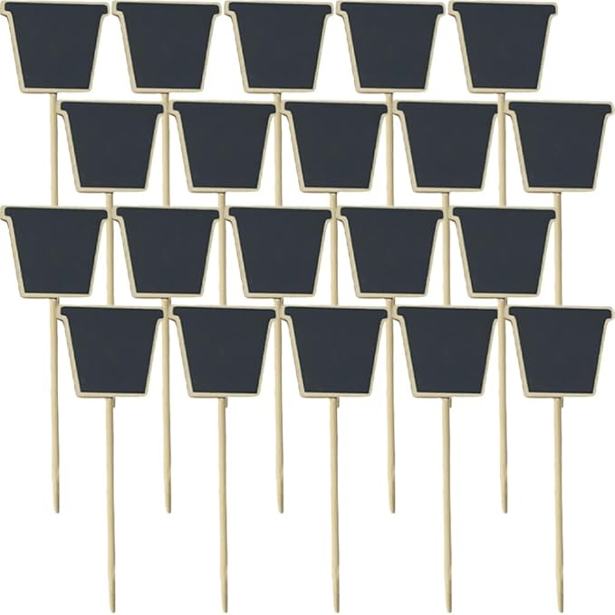 HOMSFOU 20pcs Mini Chalkboard Signs Small Chalkboard for Back to School Decorative Food Labels for Party Buffet