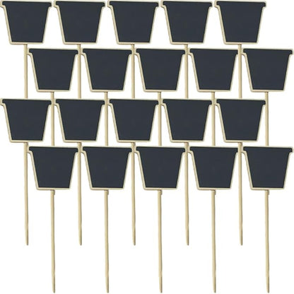 HOMSFOU 20pcs Mini Chalkboard Signs Small Chalkboard for Back to School Decorative Food Labels for Party Buffet