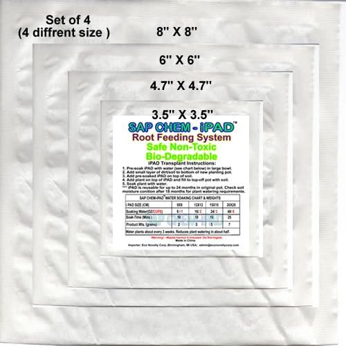 Vacation Water Keeper Pads for Hanging Baskets, Potting and Container Plants, Reduces Plant Watering. Set of 8