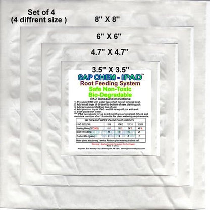 Vacation Water Keeper Pads for Hanging Baskets, Potting and Container Plants, Reduces Plant Watering. Set of 8
