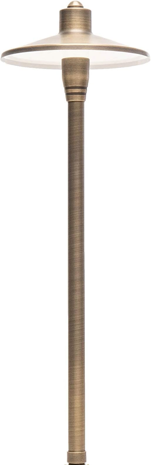 G2 12V Brass Path Light 4-Pack Kit (Bronze) with 3W 2700K Warm White G4 LED Bulbs for Low Voltage Landscape Lighting on Outdoor Pathway, Walkway, Garden, Driveway or Patio