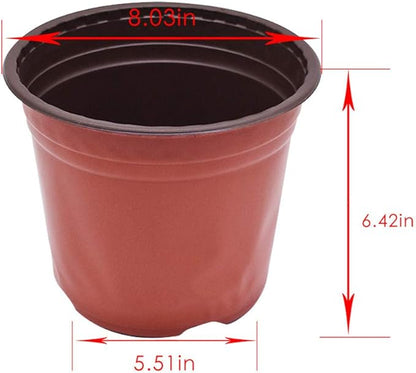 8.0" Seedling Pots Plastic Plant Pots Seedling Cups Nursery Pots Plant Container Suit for Seeds Germination, Seedlings Growing, Succulents Planting, Seeds Starting 100 Pcs