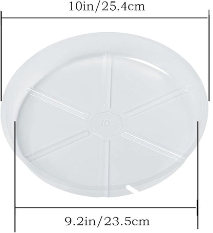 Idyllize 10 Pieces of 10 inch Clear Plastic Plant Saucer Drip Trays for pots (10")