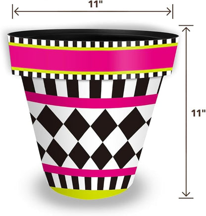 Briarwood Lane Neon Checkerboard Medium Planter