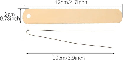 RLECS 20PCS 12x2cm Copper Plant Labels Garden Tag Plant Label Stakes Suitable for Fruit Tree Nurseries Flower Potted Plant