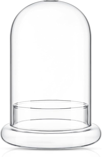 1 Pcs 5.9 x 7.9 Inch Glass Terrarium Clear Terrarium Planter Container Glass Dome Cloche with Airhole and Base for Plant Flower Home Tabletop Display Centerpiece, Plants Not Included
