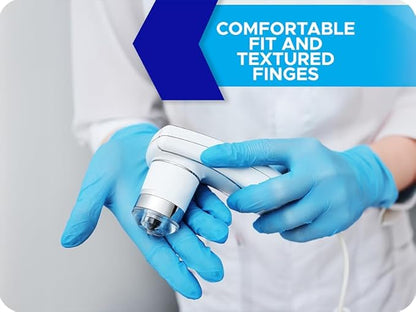 Heavyweight Nitrile Gloves a Black & Blue, Exam Grade, Chemo Tested, Latex-Free, Powder-Free, Disposable Glove