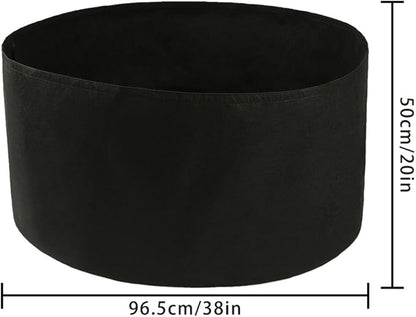 Toyfun 100 Gallon Grow Bags Extra Large Fabric Raised Planting Bed Round Raised Planter Garden Bed Bag Durable Felt Fabric Planter Pot for Herb Flower Vegetable Plants