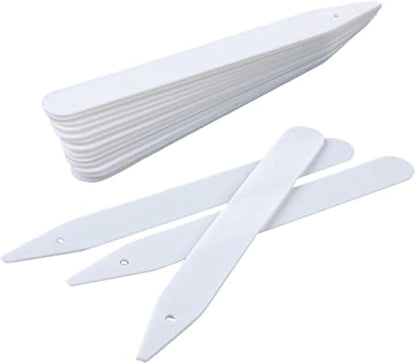 KINGLAKE 100 Pcs 4.7 Inch Thick Plastic Plant Labels - Garden Stakes with Waterproof Plant Identification Tags for Seedling, Vegetable White