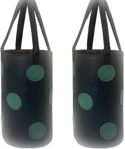 Ulalaza 2 PCS 13 Hole Strawberry Bags with Holes at The Bottom Hanging Planting Bags Hanging Strawberry Planting Bags 3 gallons 20cm*35cm/7.8inch*13.7inch