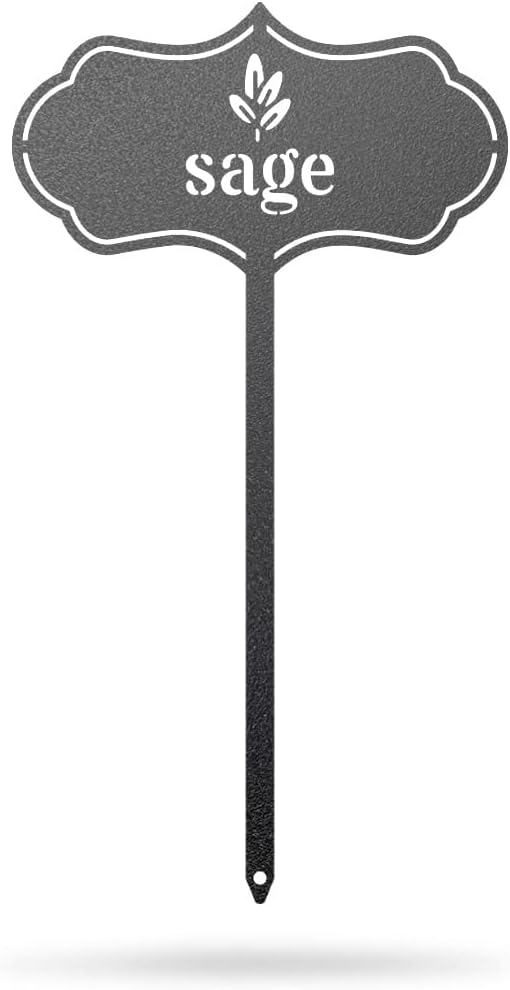 RealSteel Metal Seed & Plant Markers – Elegant Indoor & Outdoor Garden Stakes – Durable Herb, Vegetable & Fruit Plant Labels for Pots, Raised Beds & Greenhouse – Farmhouse Garden Gift - (SAGE)