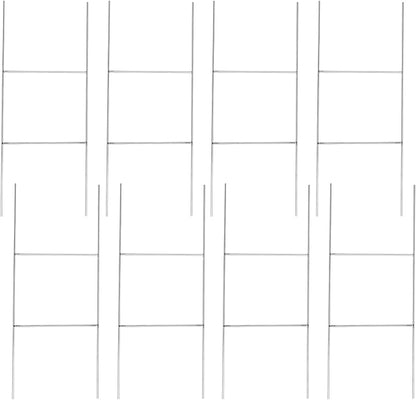 8 Pack Heavy Duty Metal H-Stakes H Frame Wire Stakes, 17.4'' x 7'' Yard Sign Stake for 4mm Corrugated Signs