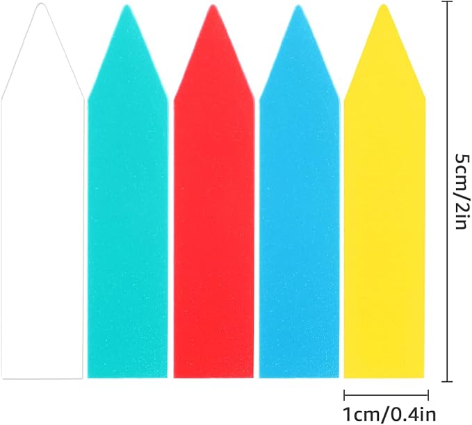 eZAKKA Plant Labels for Seedlings, 500pcs Plant Tags Markers Plastic Garden Markers Labels Tags Sticks for Outdoor Garden Waterproof, Multi-Color 2 Inches