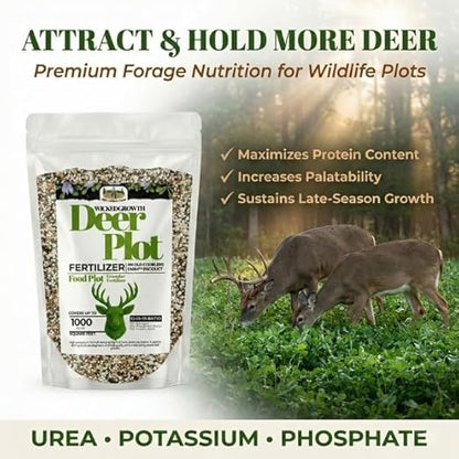 Old Cobblers Farm™ Wicked Growth Wildlife Deer Plot Fertilizer - Perfect Blend for Deer, Turkey & Game - Balanced NPK for Robust Growth (5 lbs | 10 lbs | 15 lbs | 20 lbs) (15 lbs)
