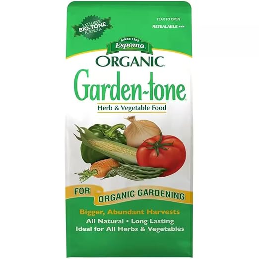 Espoma Organic Garden-Tone 3-4-4 Organic Fertilizer for Cool & Warm Season Vegetables and Herbs. Grow an Abundant Harvest of Nutritious and Flavorful Vegetables – 4 lb. Bag - Pack of 2