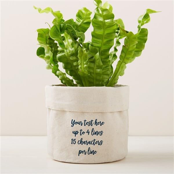 Personalization Universe Write Your Own Personalized Canvas Flower Planter- 5" x 6"