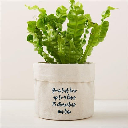 Personalization Universe Write Your Own Personalized Canvas Flower Planter- 5" x 6"