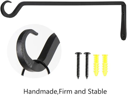 16inch 2 Pack Plant Hanger, Sturdy Hanging Plant Hangers Outdoor, Bird Feeder Hanger for Bird, Plant Hangers for Planters, Lanterns, Wind Chimes Indoor Outdoor, Upgrade Black
