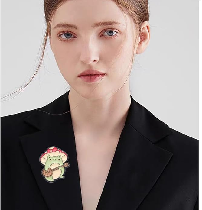 5 Pcs Creative Enamel Frog Brooches Pins for Men Women Funny Anime Rabbit Hedgehog Pins for Backpacks Cartoon Enamel Brooch Badge Lapel Jewelry Gift