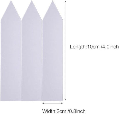 KINGLAKE 300 Pcs 4 Inch Plastic Plant Nursery Garden Labels Pot Marker Garden Stake Tags White with Marking Pen