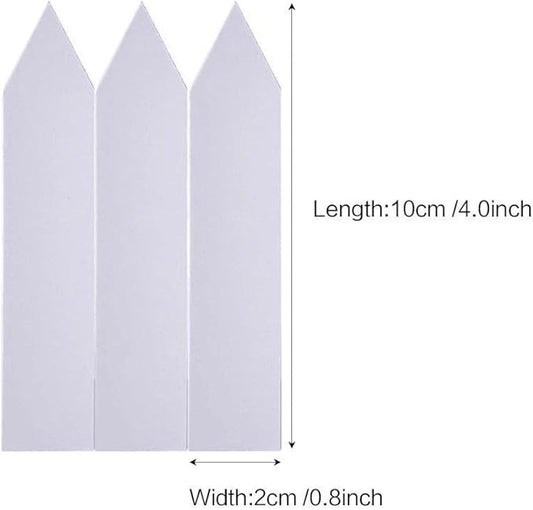 KINGLAKE 300 Pcs 4 Inch Plastic Plant Nursery Garden Labels Pot Marker Garden Stake Tags White with Marking Pen