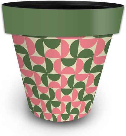 Briarwood Lane Pink and Green Modern Large Planter
