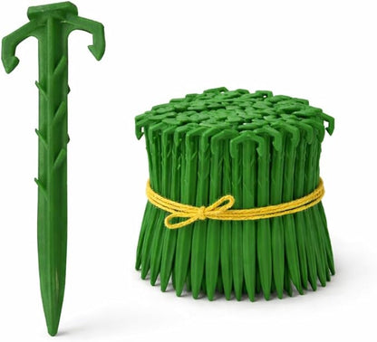 50 ct. Contractor Grade 4 Inch Biodegradable Stakes, Sod Staples for Securing Weed Fabric, Landscape Fabric, Netting, and Blanket