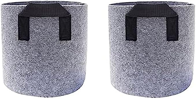 Ulalaza 2PCS Potato Grow Bags with Flap Plant Grow Bags Fabric Multi Ribbon Potato Bag Tomato Vegetable Growth Non-Woven Felt Planting Bag Transparent