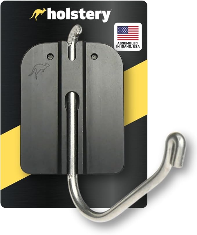 Holstery HookMaster | Tool Belt Utility Hook Holster - Heavy-Duty Steel Swivel Hook Holder - All Metal