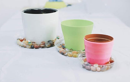 TRUEDAYS 10 Inch 5 Pack Clear Plant Saucers Flower Pot Tray Excellent for Indoor & Outdoor Plants