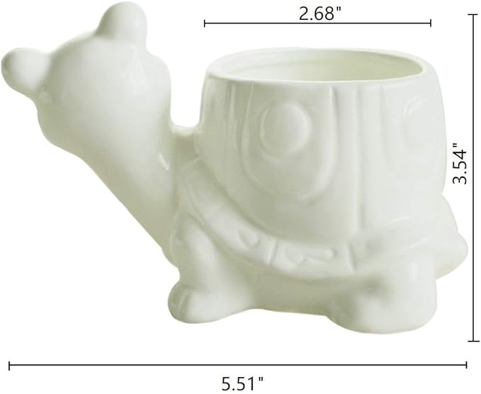 GeLive Tortoise Succulent Planter Turtle Plant Pot Animal Fun Vase Window Box Cute Home Decoration, 5 Inch, Indoor Outdoor